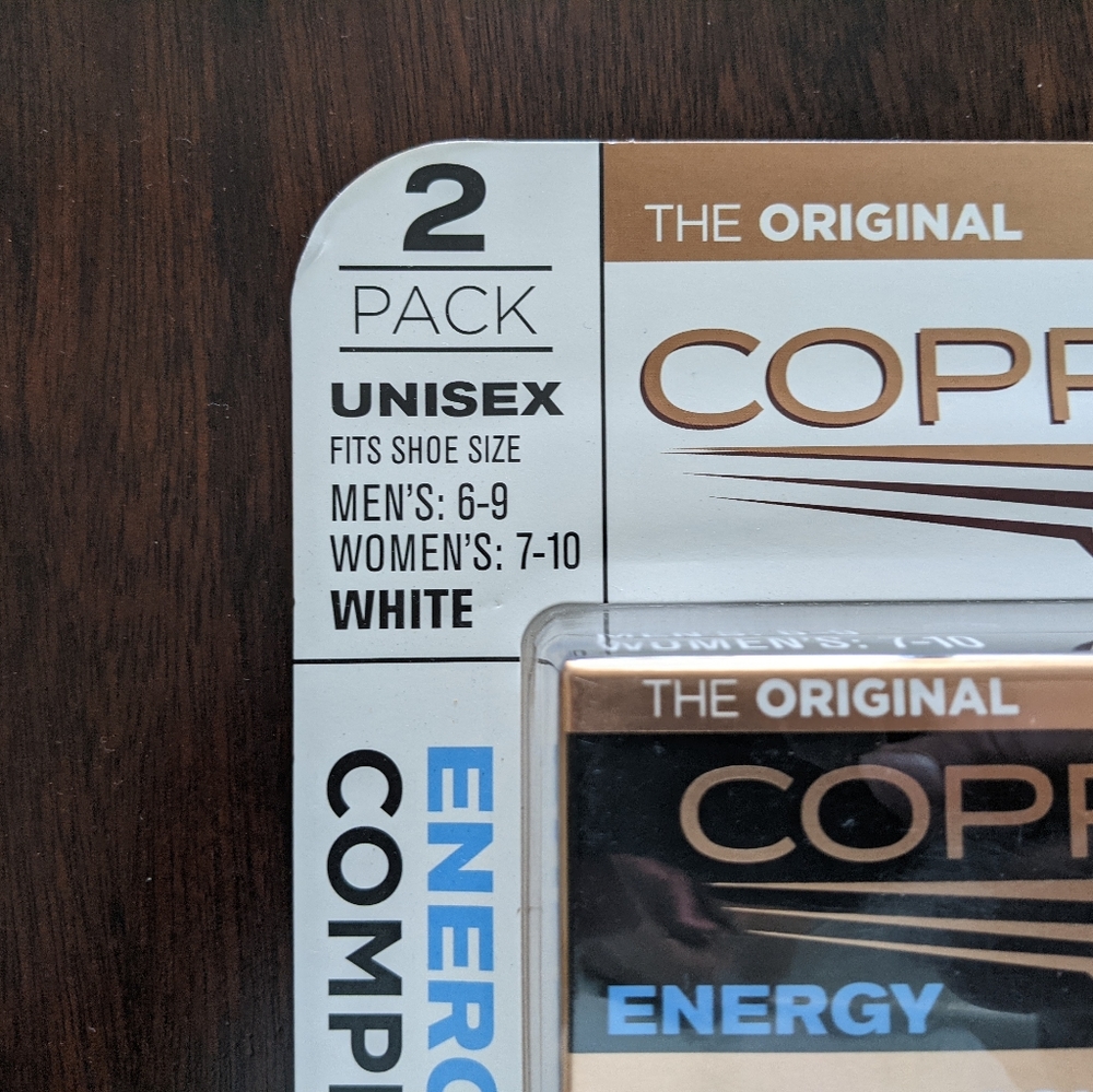 Copper Fit Energy Compression Socks 2 Pairs 7-10 - Picture 4 of 5